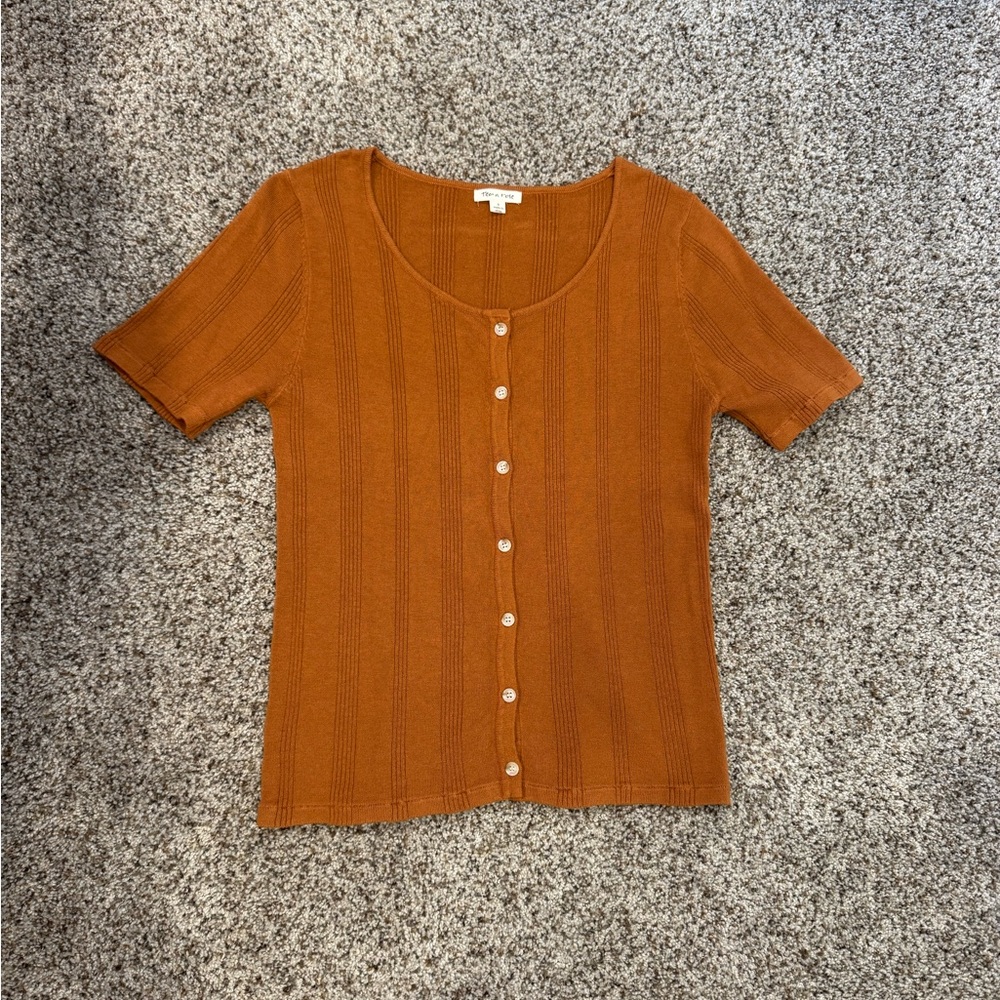 Button up sweater shirt